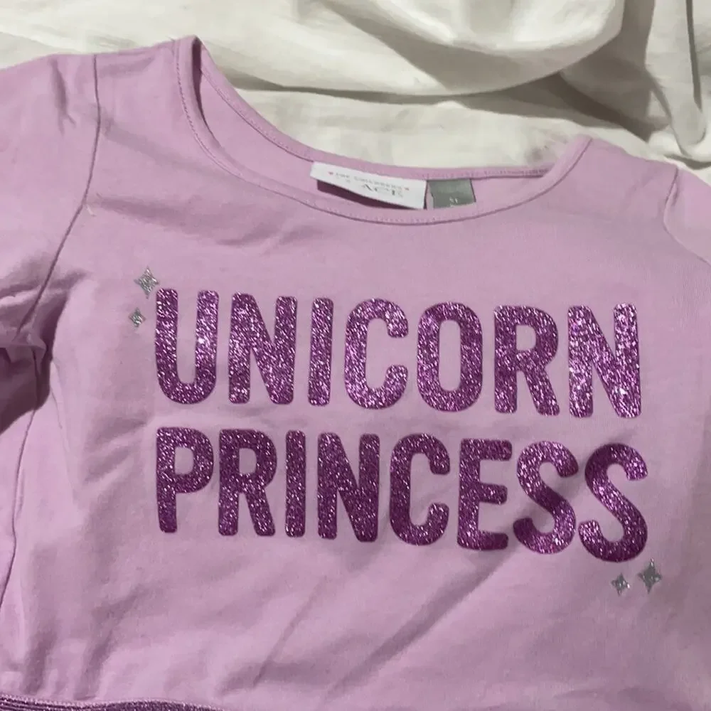 The children’s place 5t unicorn princess dress purple tulle sparkle worn once